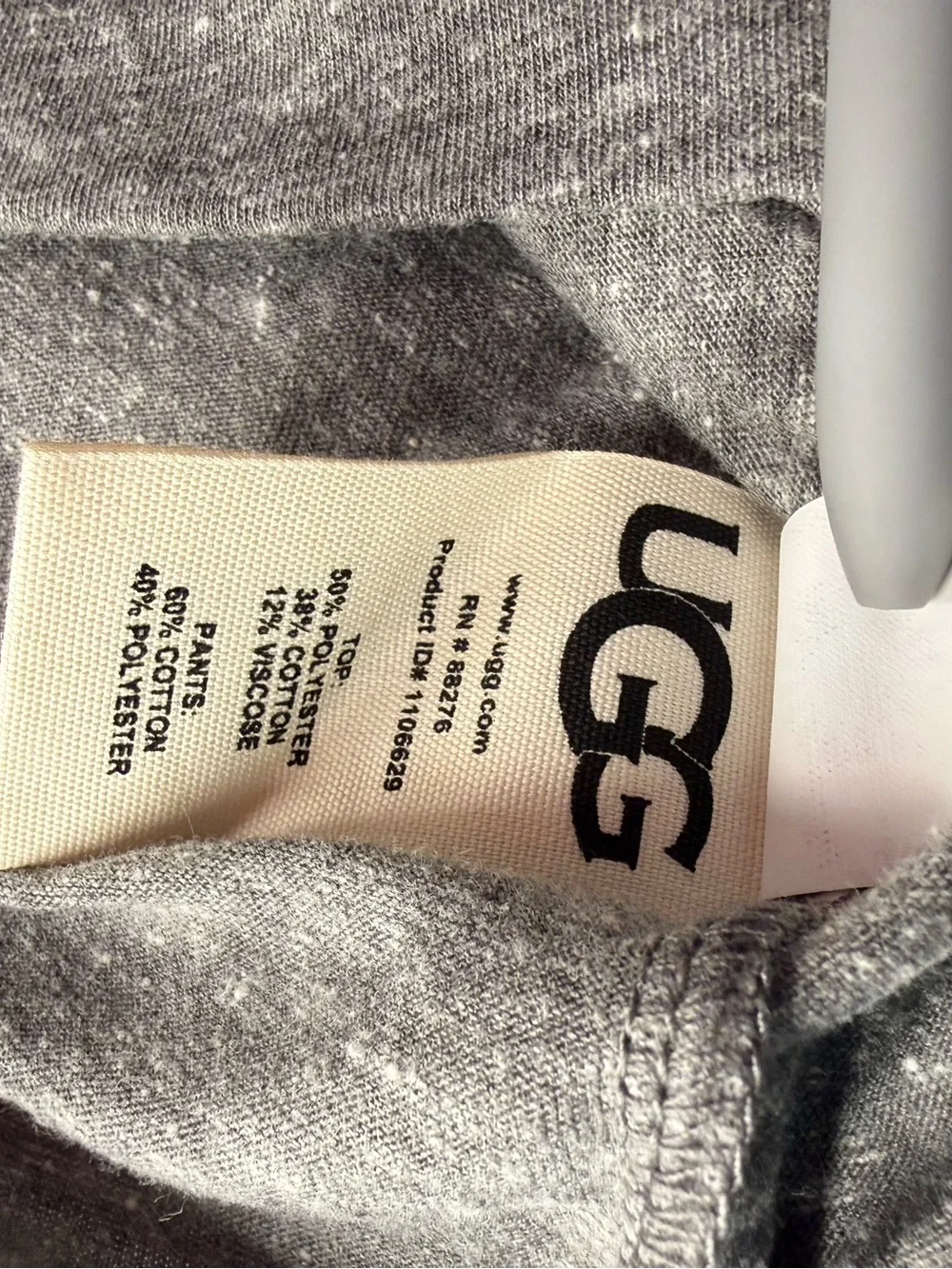 UGG Pajama Soft Sleepwear Mens XL Long Sleeve Heather Gray Pullover Shirt EUC